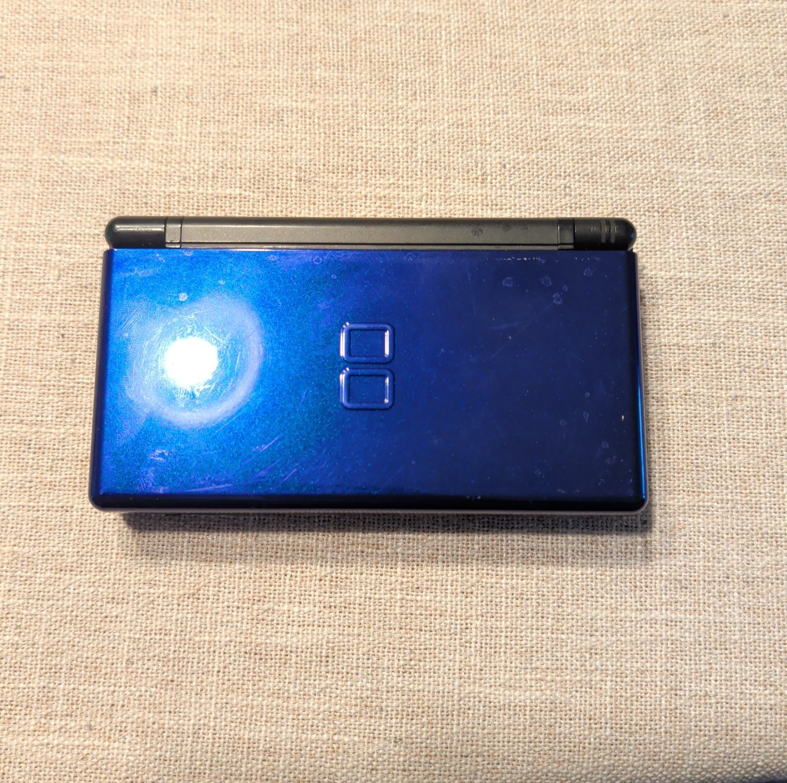 Nintendo DS Lite Cobalt Blue/Black Handheld Console W Charger. Tested
