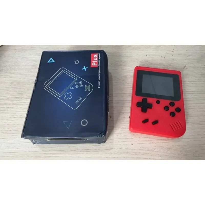 Retro Handheld Game Console 400 Games Built-in Rechargeable Kids TV Connect Red