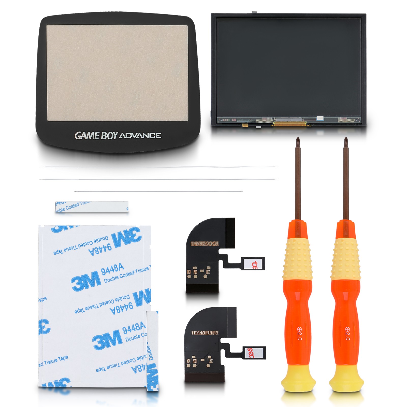 For Nintendo Gameboy Advance IPS V2 screen Backlit Mod LCD Backlight Kit US GBA