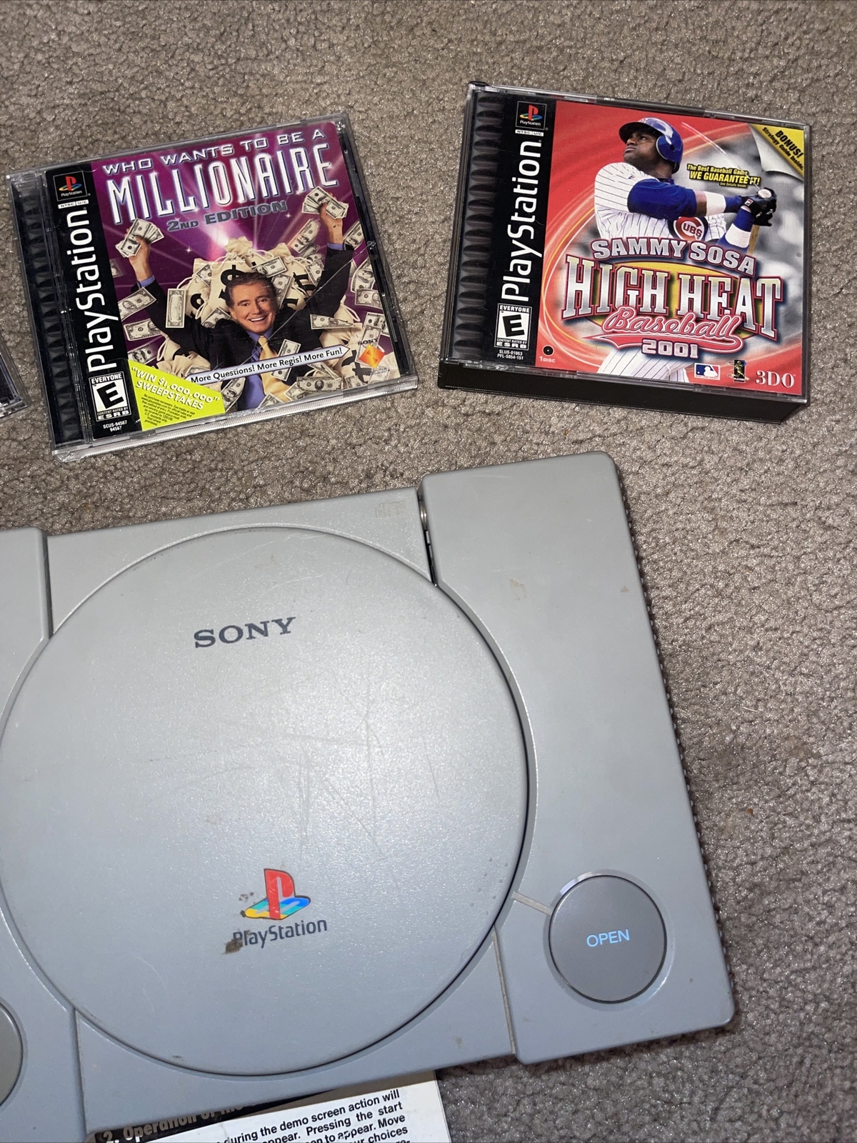 Play Station with games and remote/ no cords to hook up