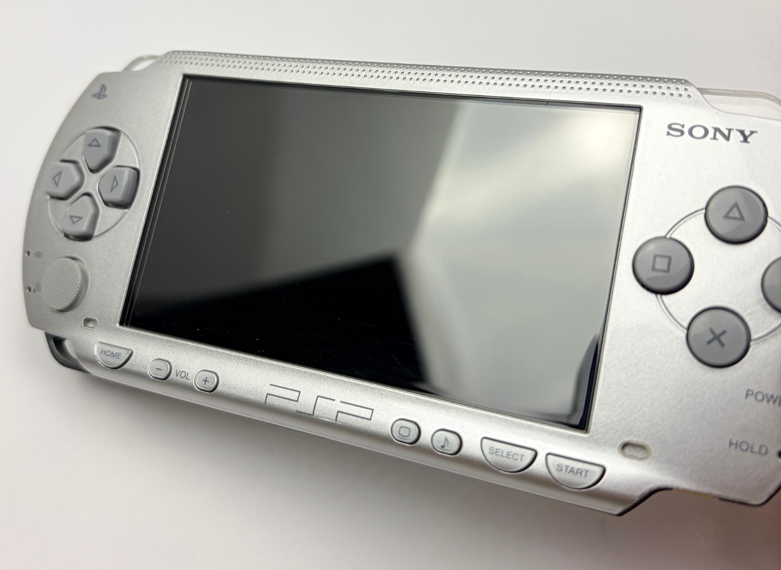 Sony PSP 1000 Handheld Metallic Silver w/ New Battery & Charger *Excellent*