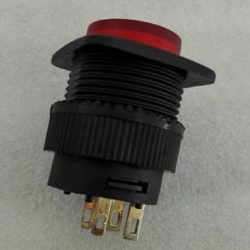 2pcs,RED 3V Led Momentary OFF-(ON) Screw Push Switch