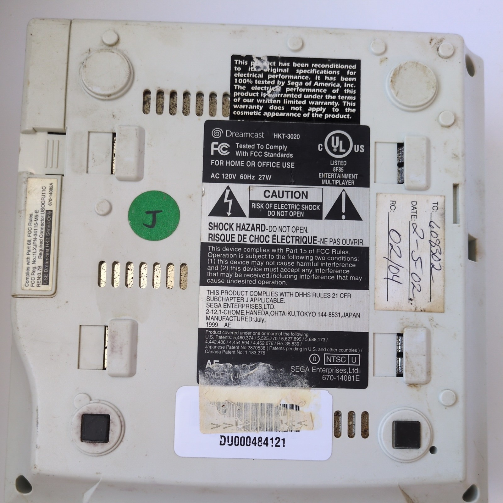SEGA Dreamcast Console, Battery & Power Supply Modded, Tested Working System Mod