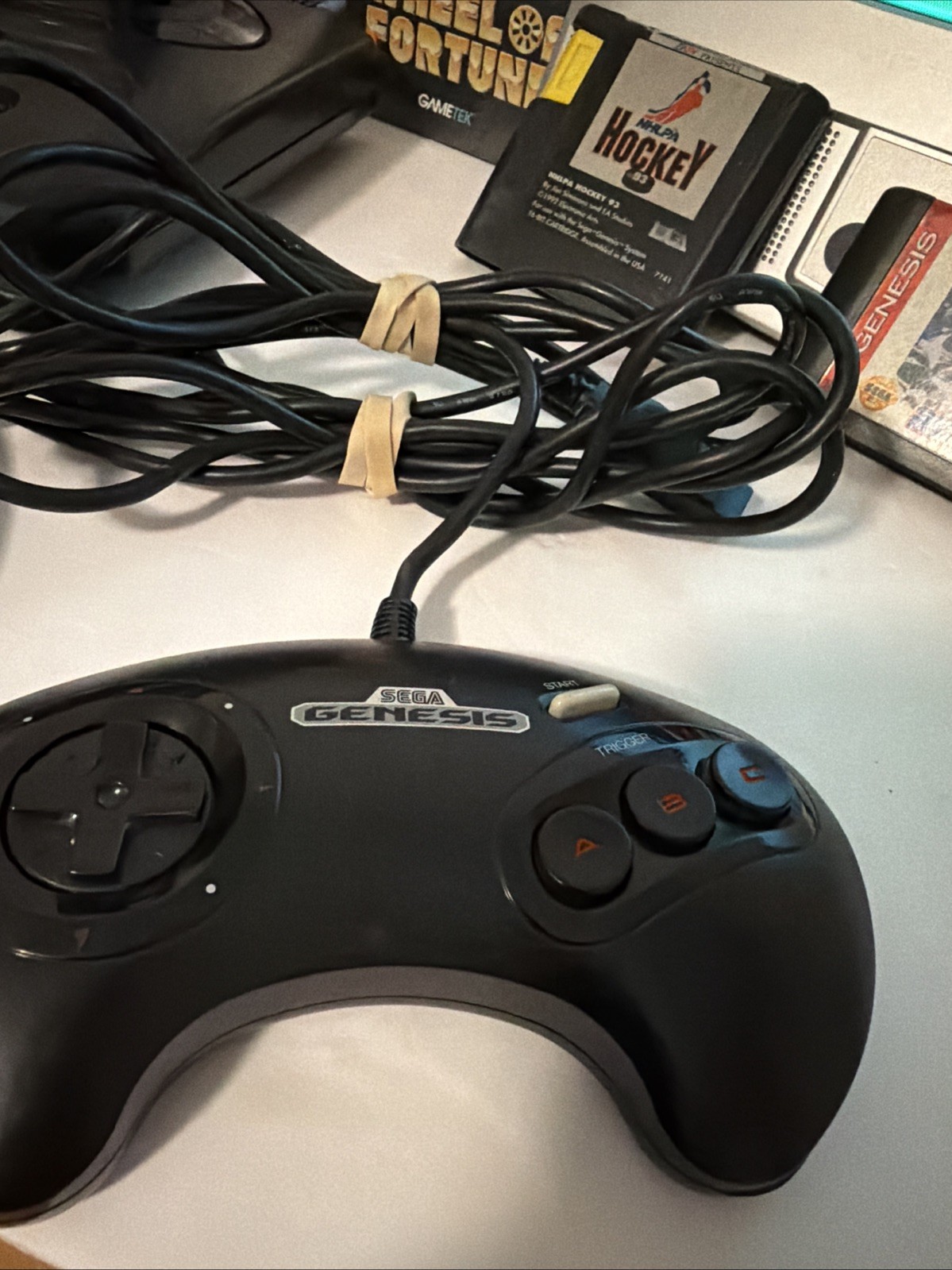 Sega Genesis Console MK-1631 Bundle w/ 2 Controllers & 6 Games – Tested & Works!