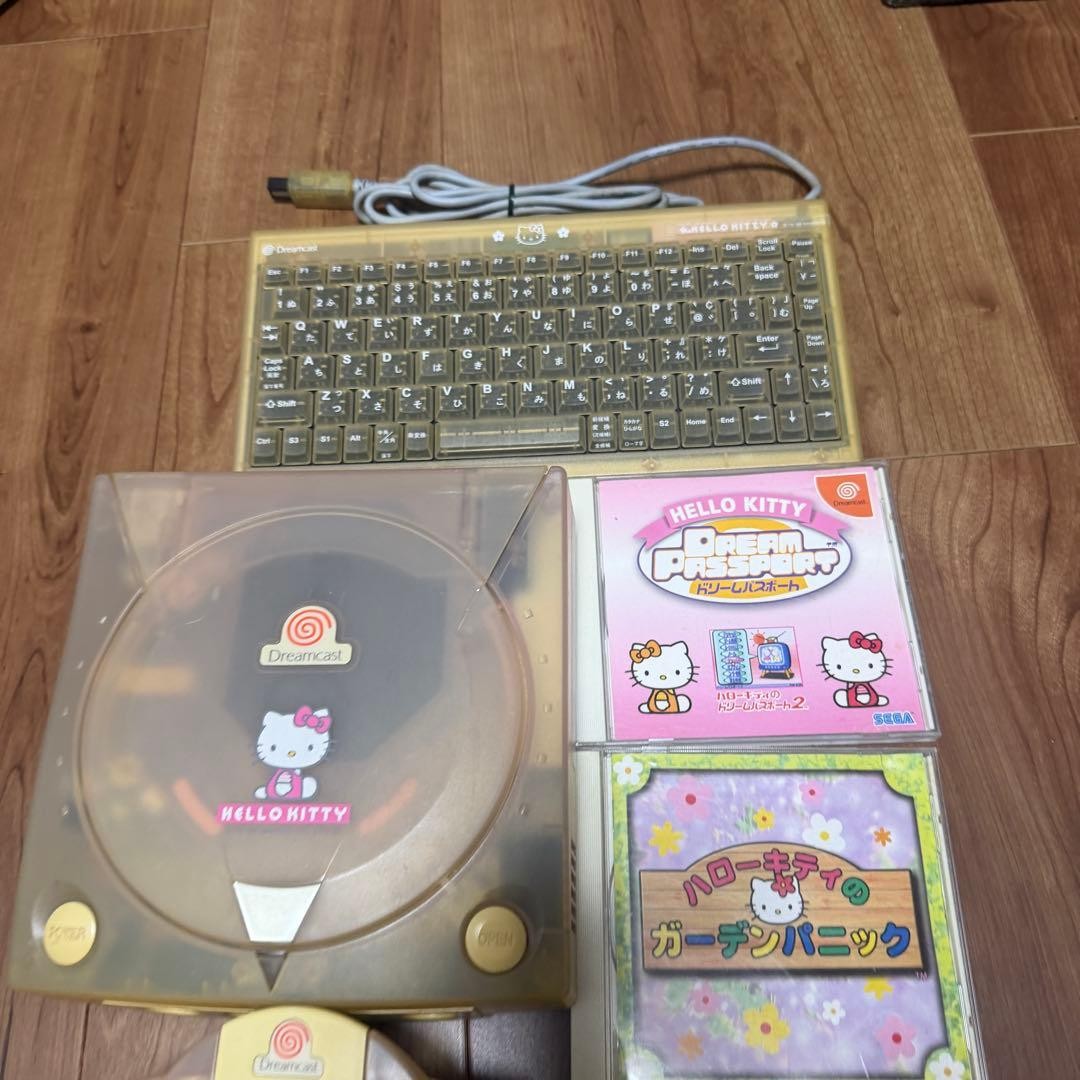 Sega Dreamcast DC Console HELLO KITTY Ver Clear Pink HKT-3000 Tested