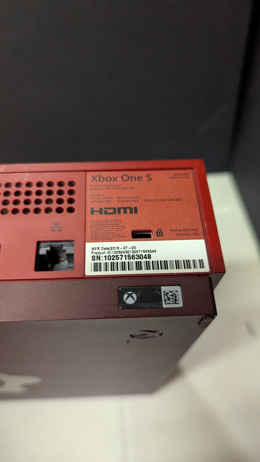 Microsoft Xbox One S Gears of War 4 Limited Edition 2 TB Crimson Red Console