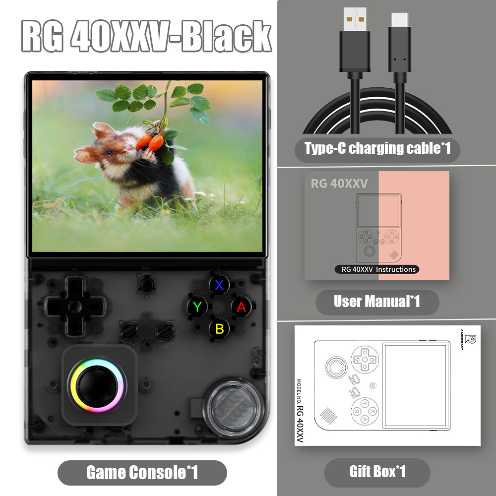 ANBERNIC RG 40XXV Retro Handheld Game Console Linux 64-Bit 64G TF 4K+Games Gift