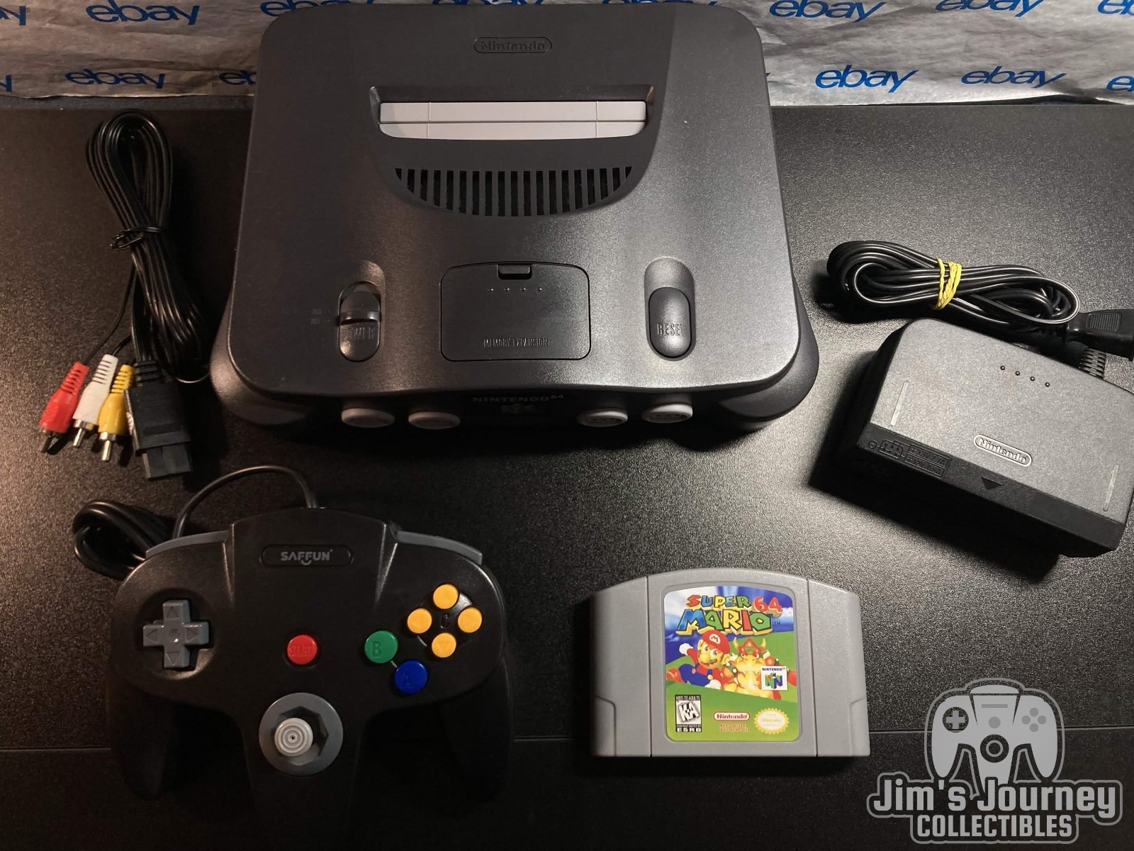 Nintendo 64 N64 Console + Super Mario 64+Controller+Cords