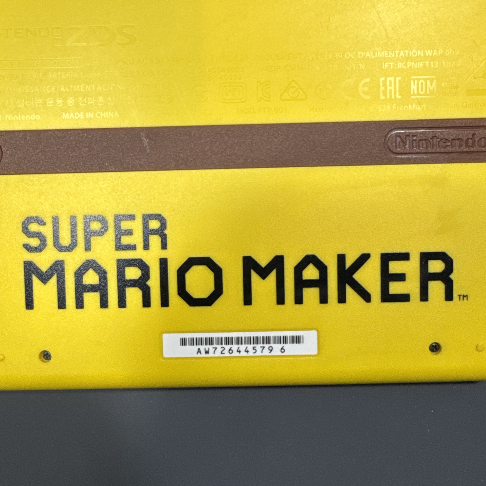 Nintendo 2DS Super Mario Maker Ed. Console (FTR-001) Tested + OEM Charger Stylus