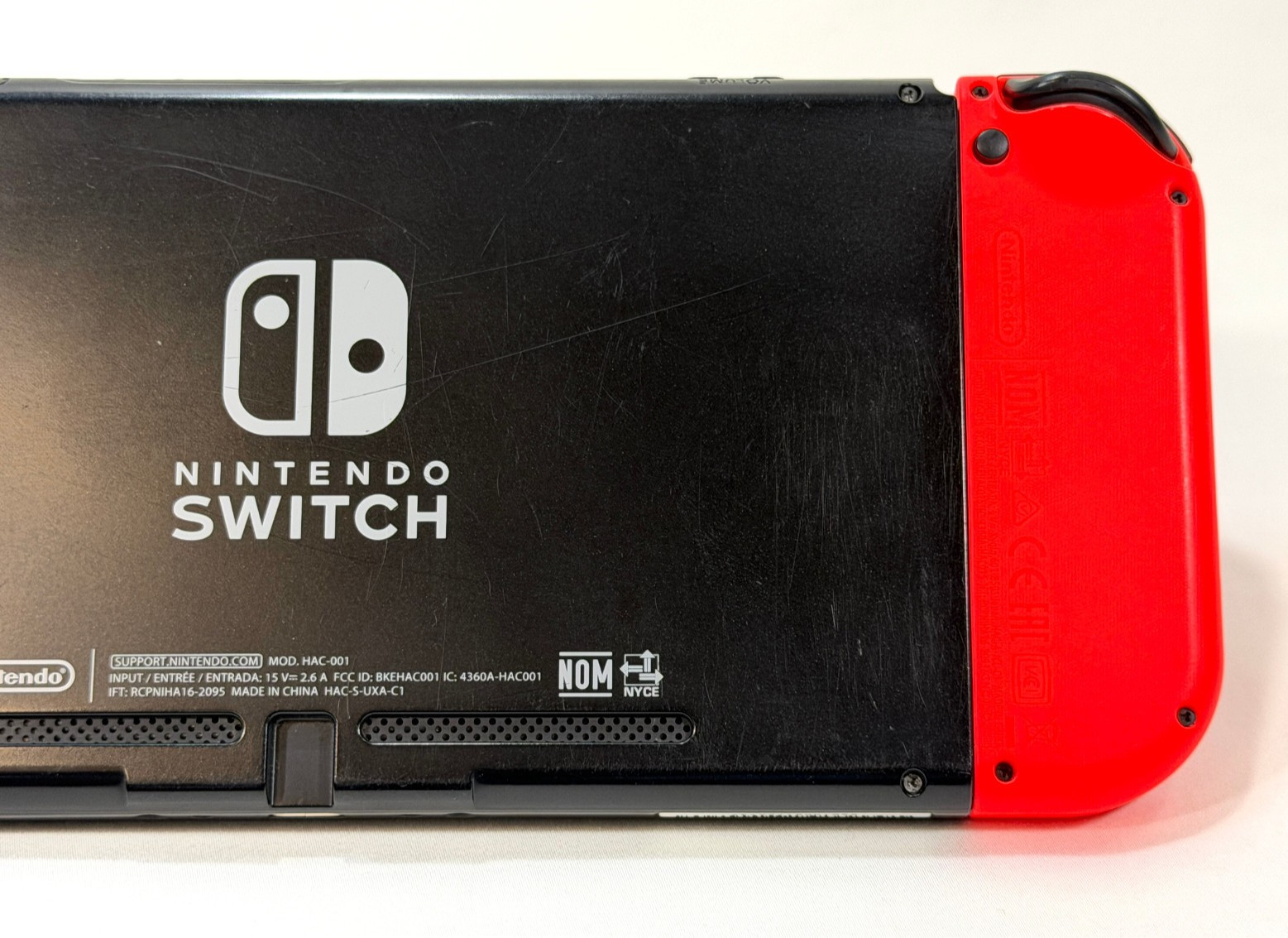 Nintendo Switch v1 Console Gaming System HAC-001 w/ Neon Red/Blue Joy-Cons