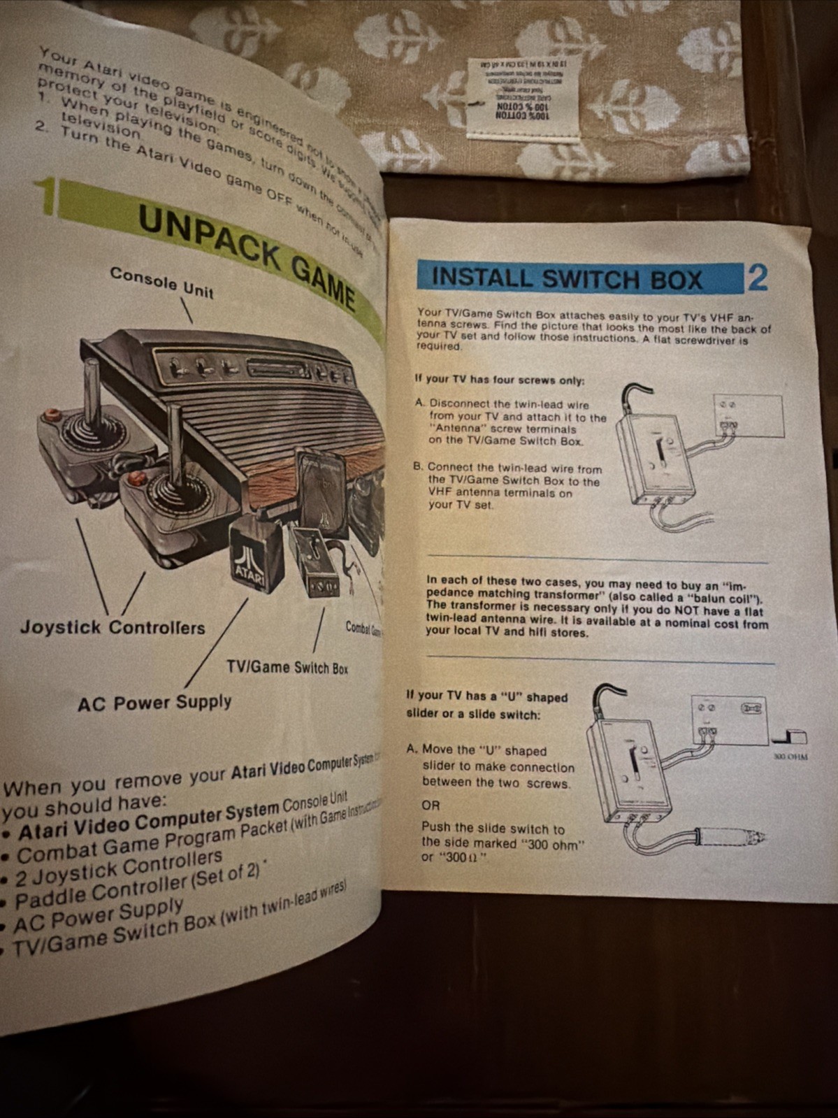 Atari 2600 Launch Edition MANUAL ONLY