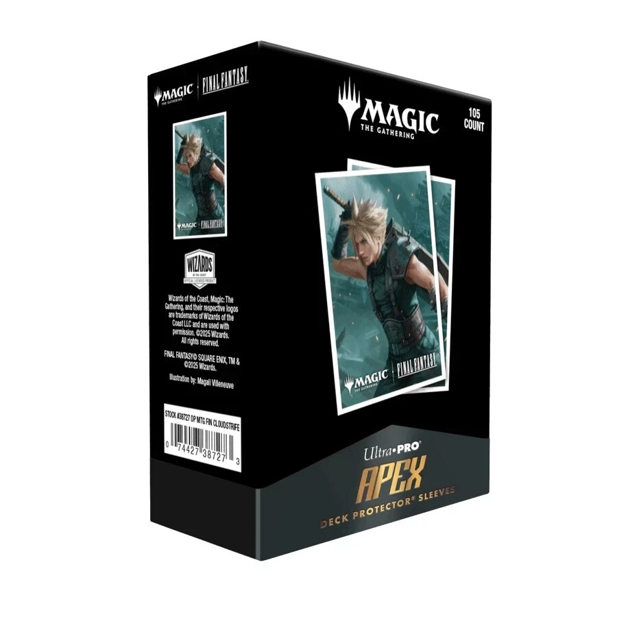 105 Ultra PRO Apex Final Fantasy Cloud Deck Protector Card Sleeves Standard Size