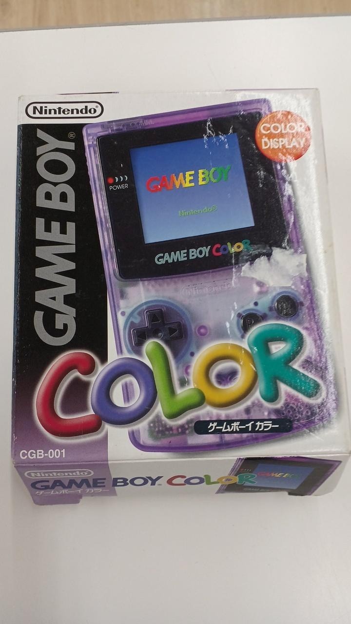 Nintendo Game Boy Color CGB-001 Clear Purple with Box and Manual A2496