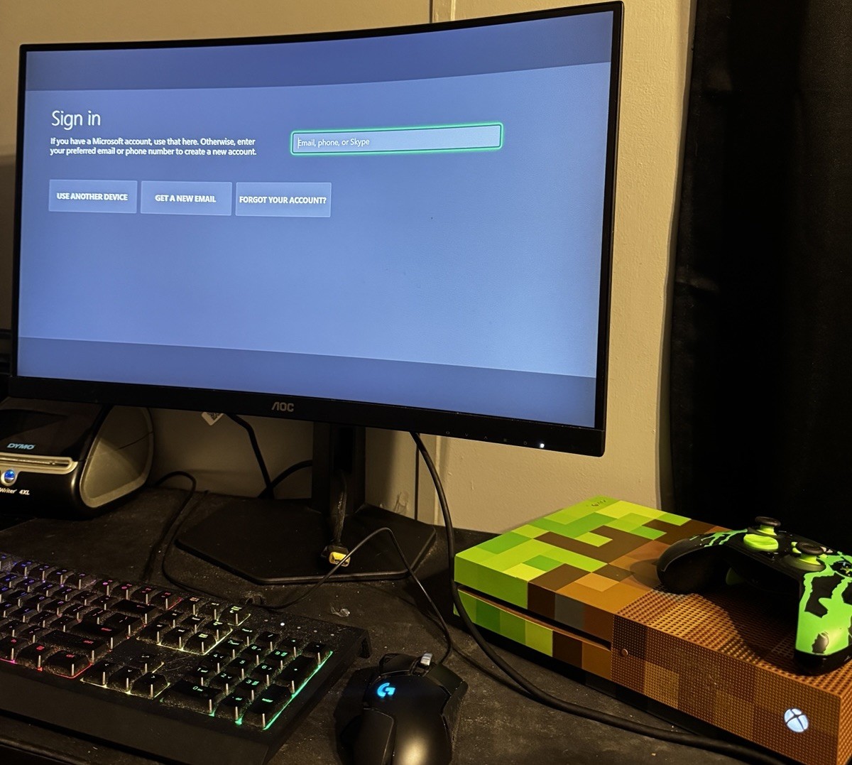 Xbox One S Minecraft Limited Edition 1TB Console w/Cords TESTED Works Fast Ship