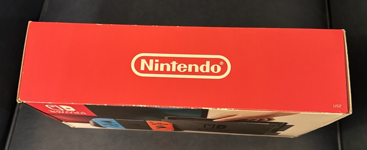 Nintendo Switch 32GB Gray Console ~ Neon Red/Neon Blue Joy-Con ~ Complete w/Box