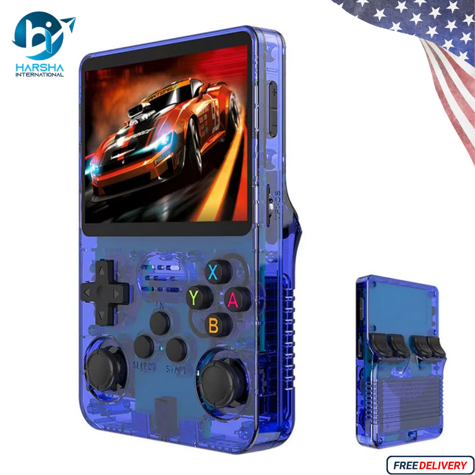 R36S Retro Handheld Video Game Console 64GB 20,000+ Games 3.5 Inch IPS Screen US