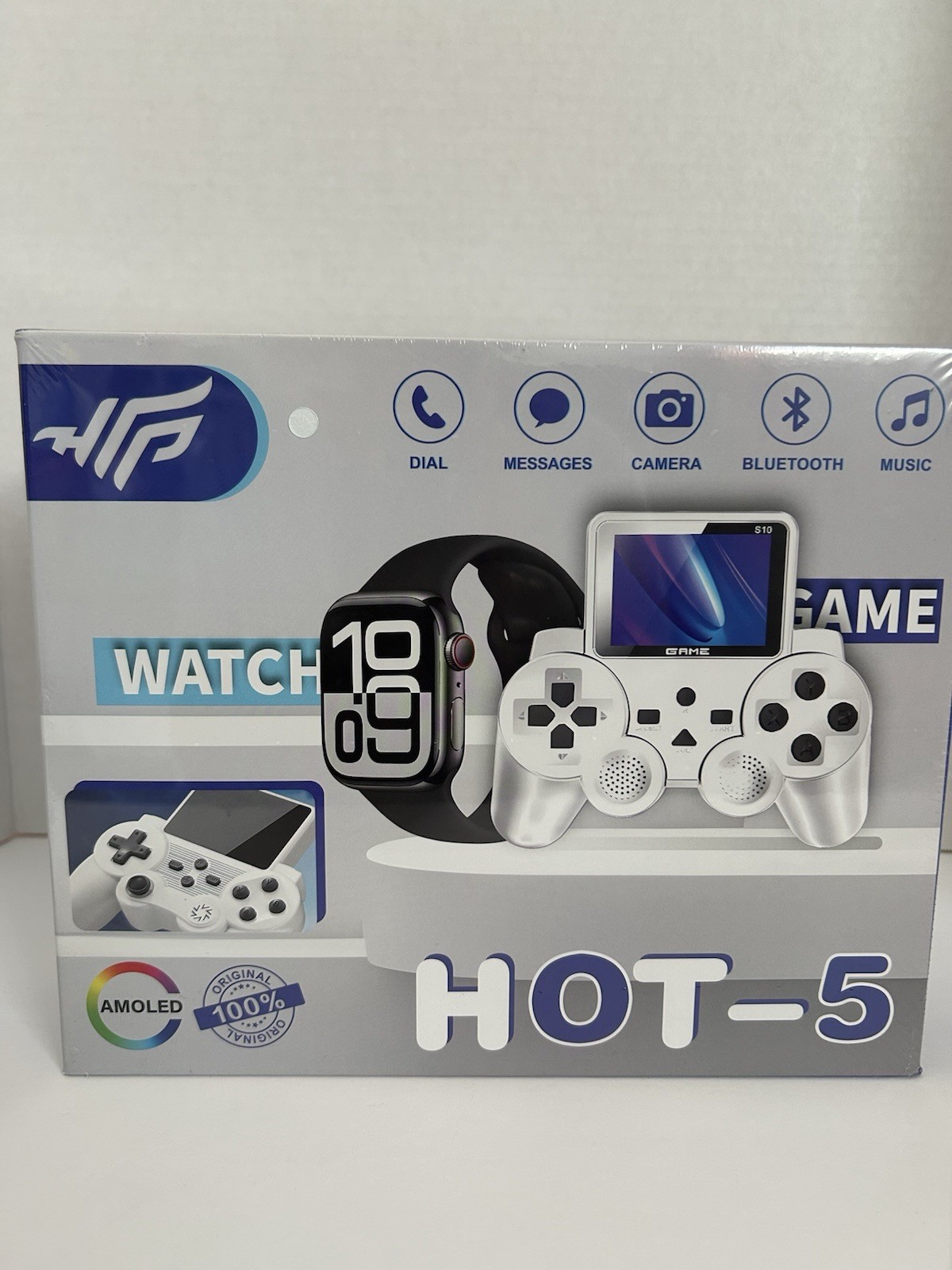 HTP HOT-5 Handheld Game Console AMOLED Display Bluetooth Camera Messages