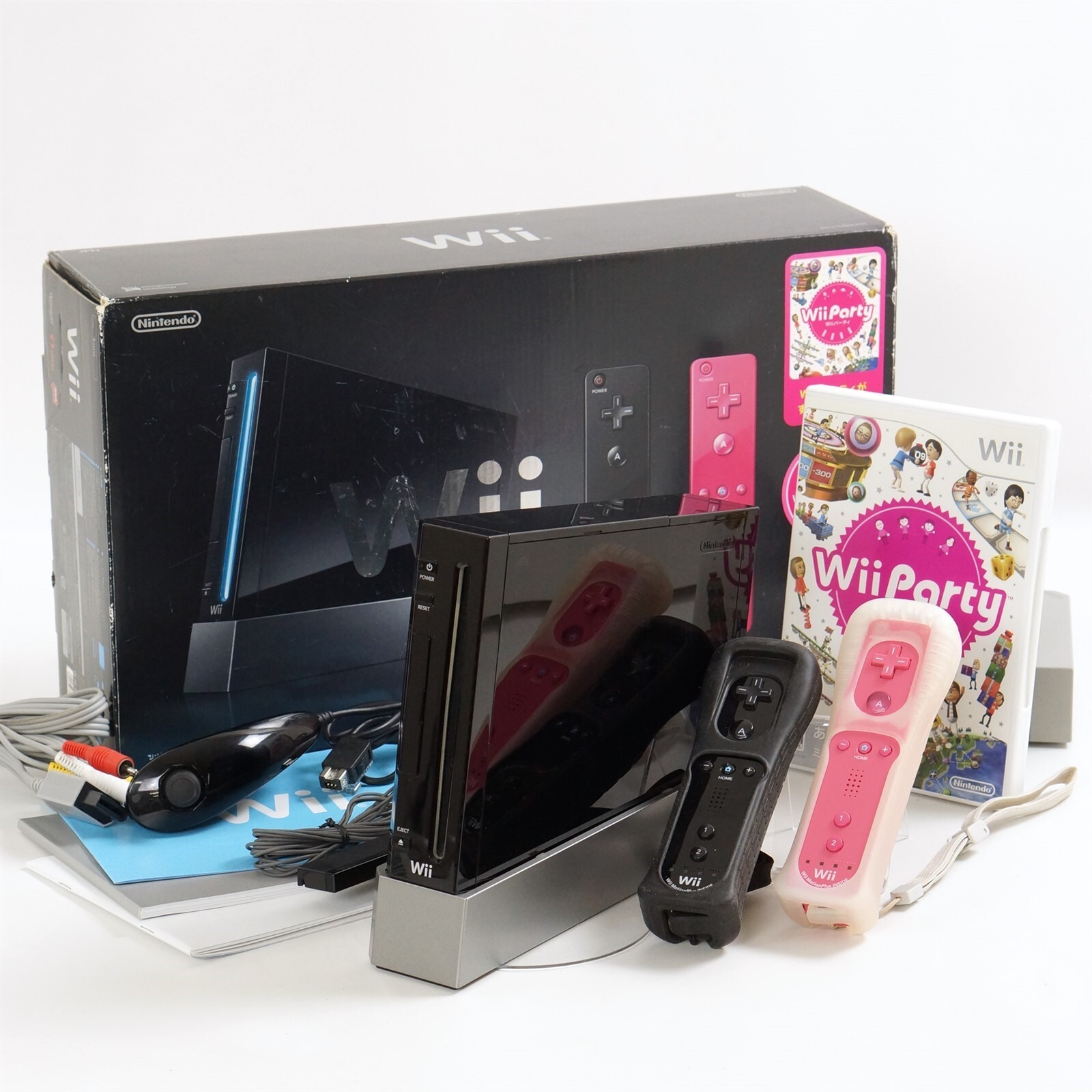Nintendo Wii Console Black RVL001 -Japan Model- Tested System wii party 51618277