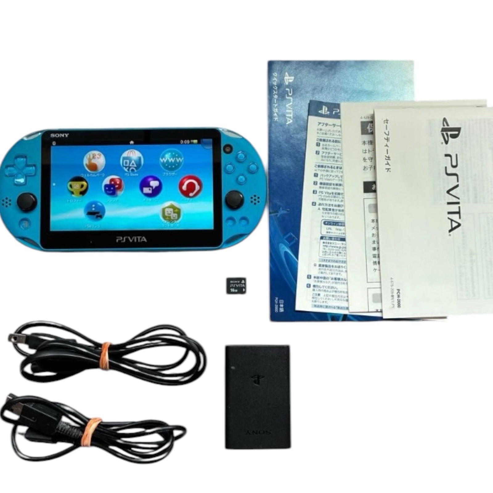 PS Vita PCH-2000 -aqua blue Excellent Condition From Japan