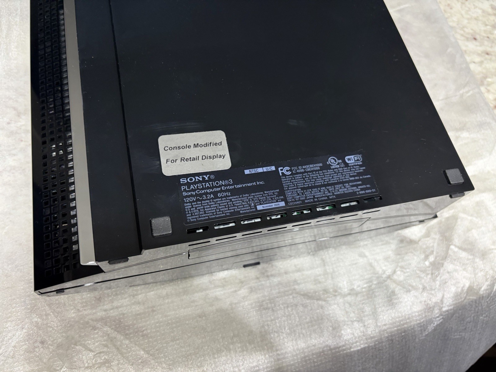 Sony PlayStation 3 PS3 60GB Backwards Compatible CECHA01 Modified Retail Display