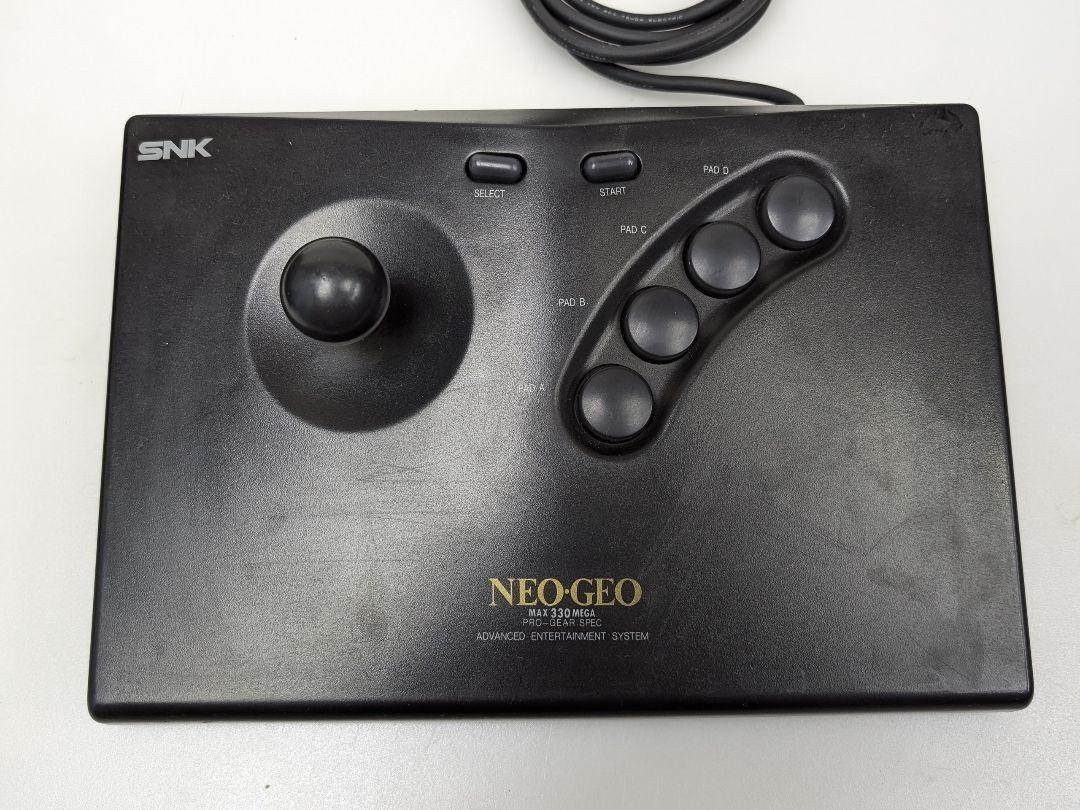 SNK Neo Geo CD CD-T01 Retro Game Console System with 2 Arcade Stick s0672M