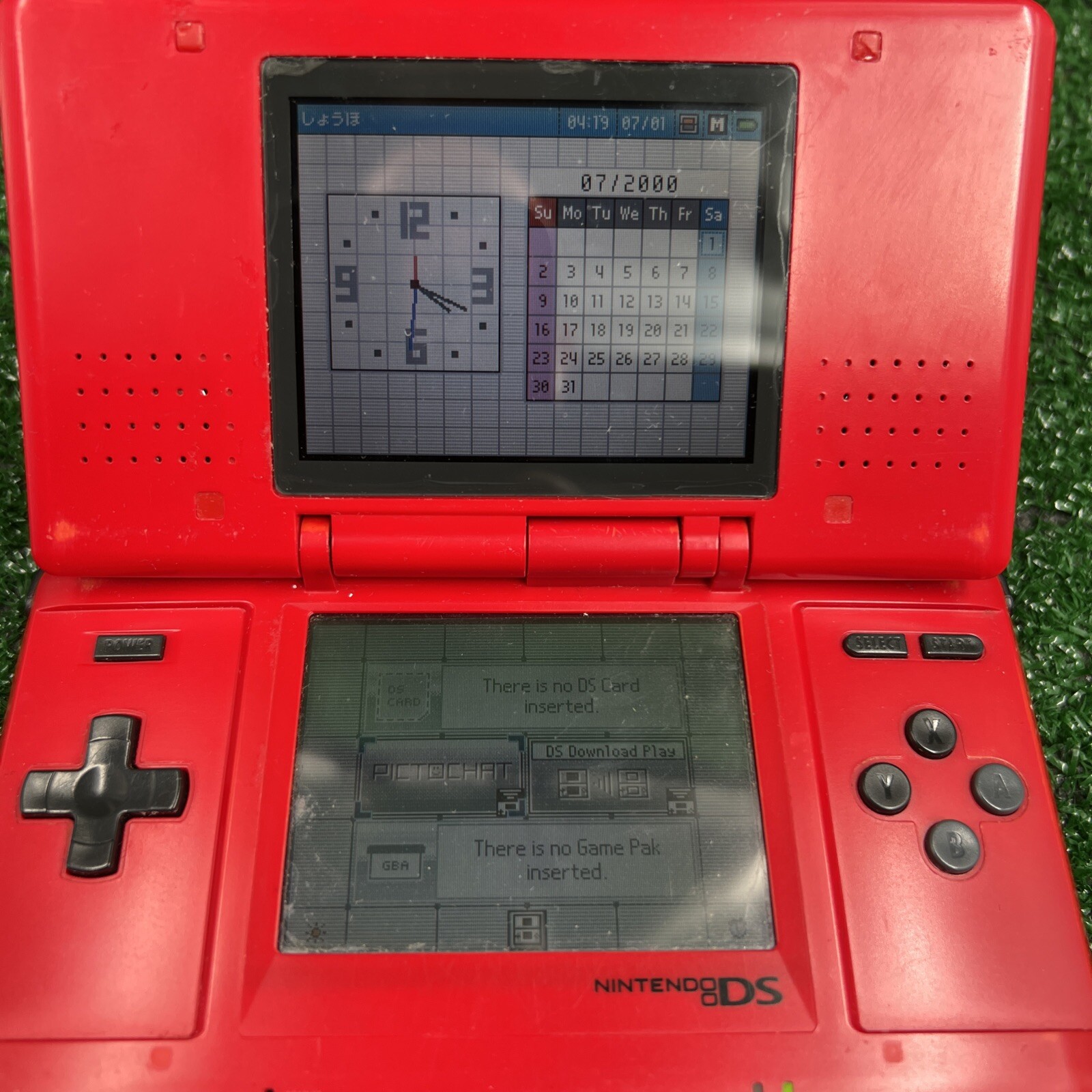 Nintendo DS NTR-001 Japan Import Lava Red Tested Working 14 Import Game