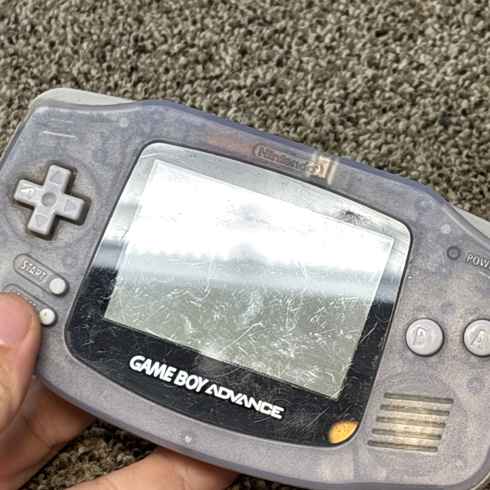 Nintendo Game Boy Advance Glacier Clear Console Tested