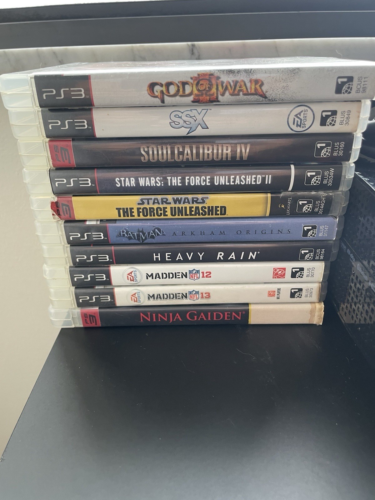 Sony PlayStation 3 PS3 Fat Console CECHH01 Bundle – 10 Games (God of War & More)