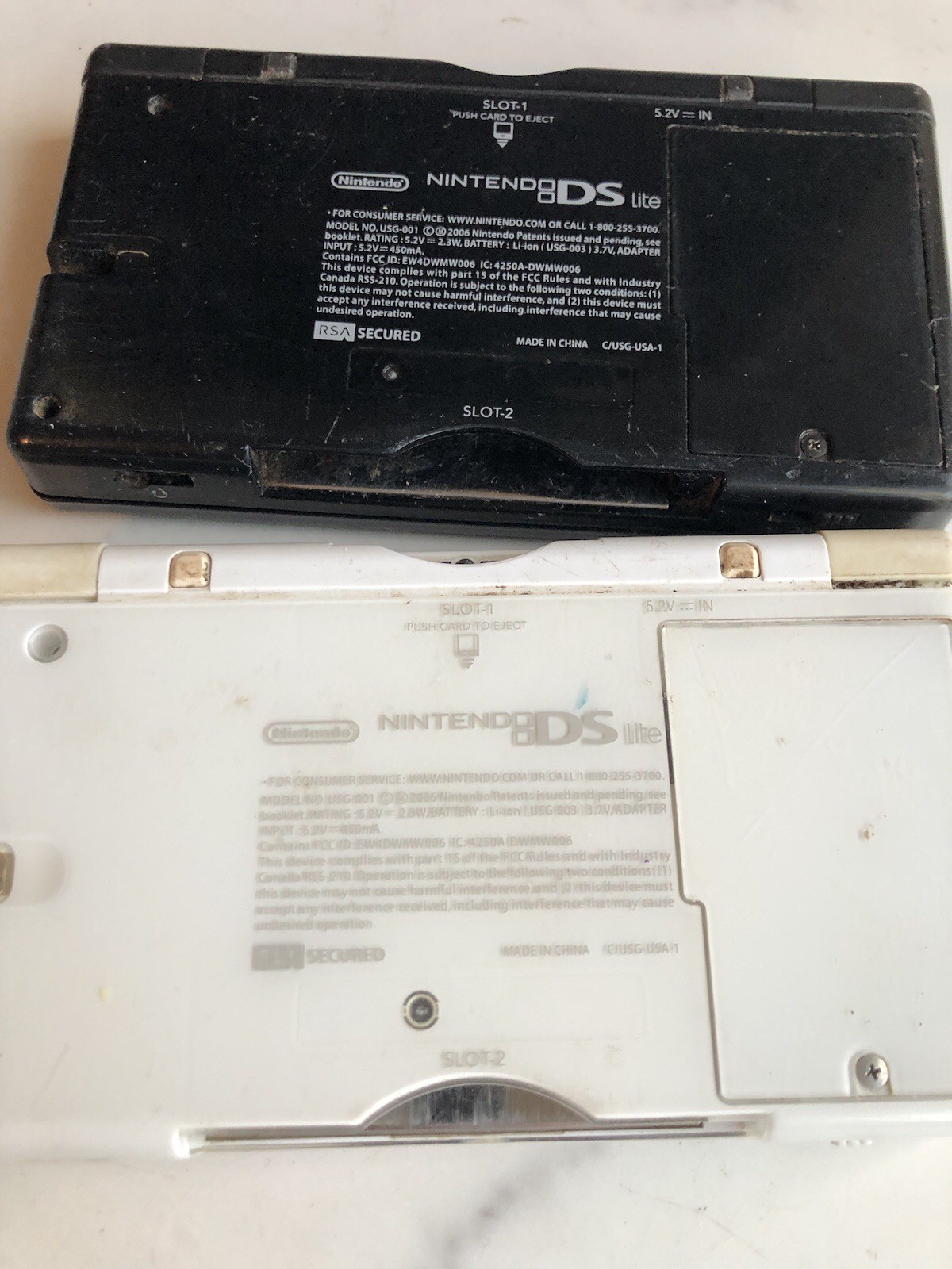 For parts Not Working 2 Nintendo DS Lite Handheld Consoles ONLY