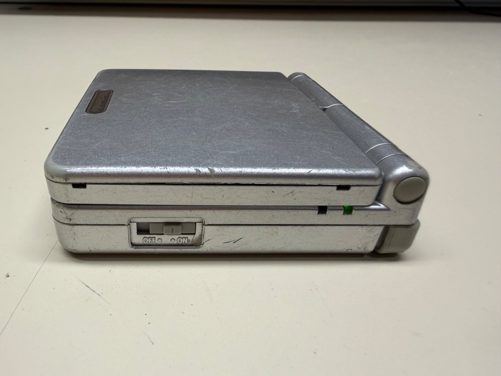 NINTENDO GAMEBOY ADVANCE SP SILVER WORKING AGS-001 WORKING NICE