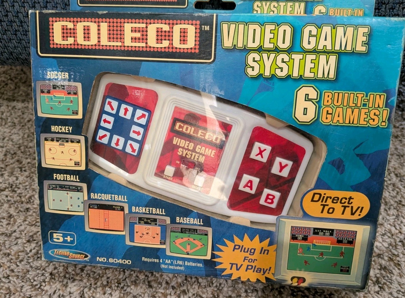 2005 Coleco Plug & Play-Video Game System 6 Built-In Games! Open box- Working!
