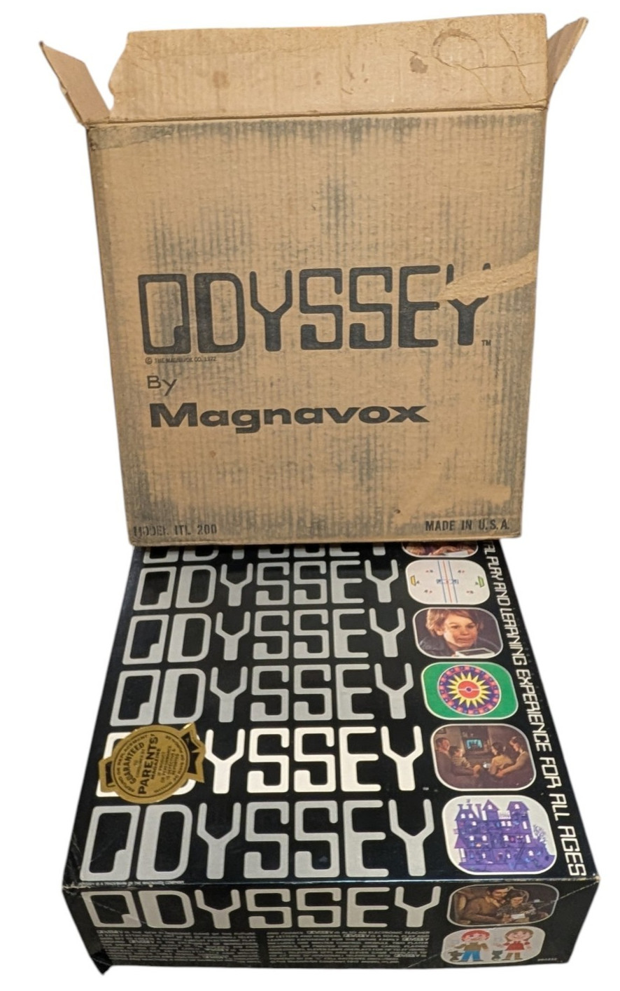 Magnavox Odyssey Console 1TL200 Original Box Overalys Chips Untested PARTS 1972