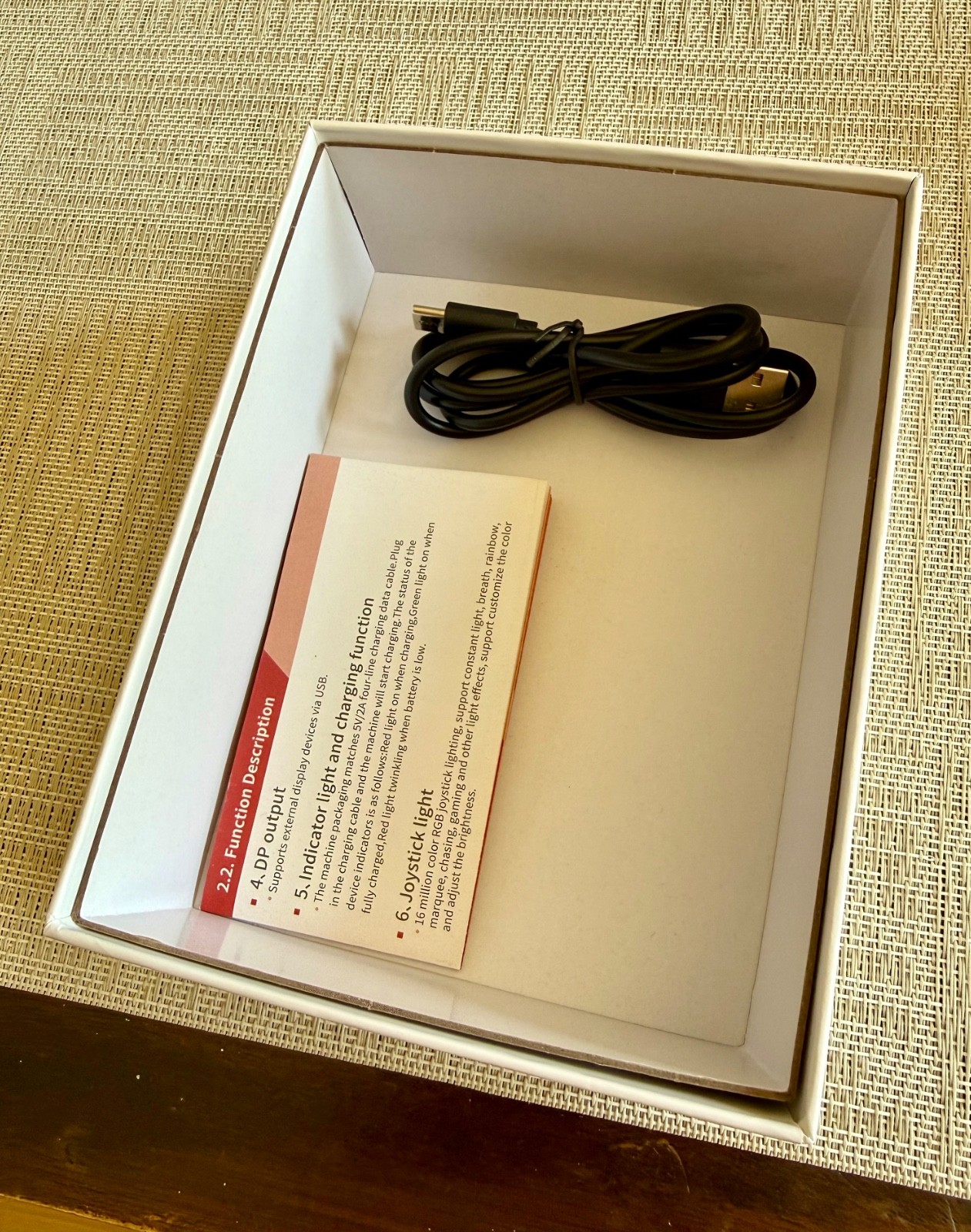 ANBERNIC RG 406V Video Game Console Transparent Black