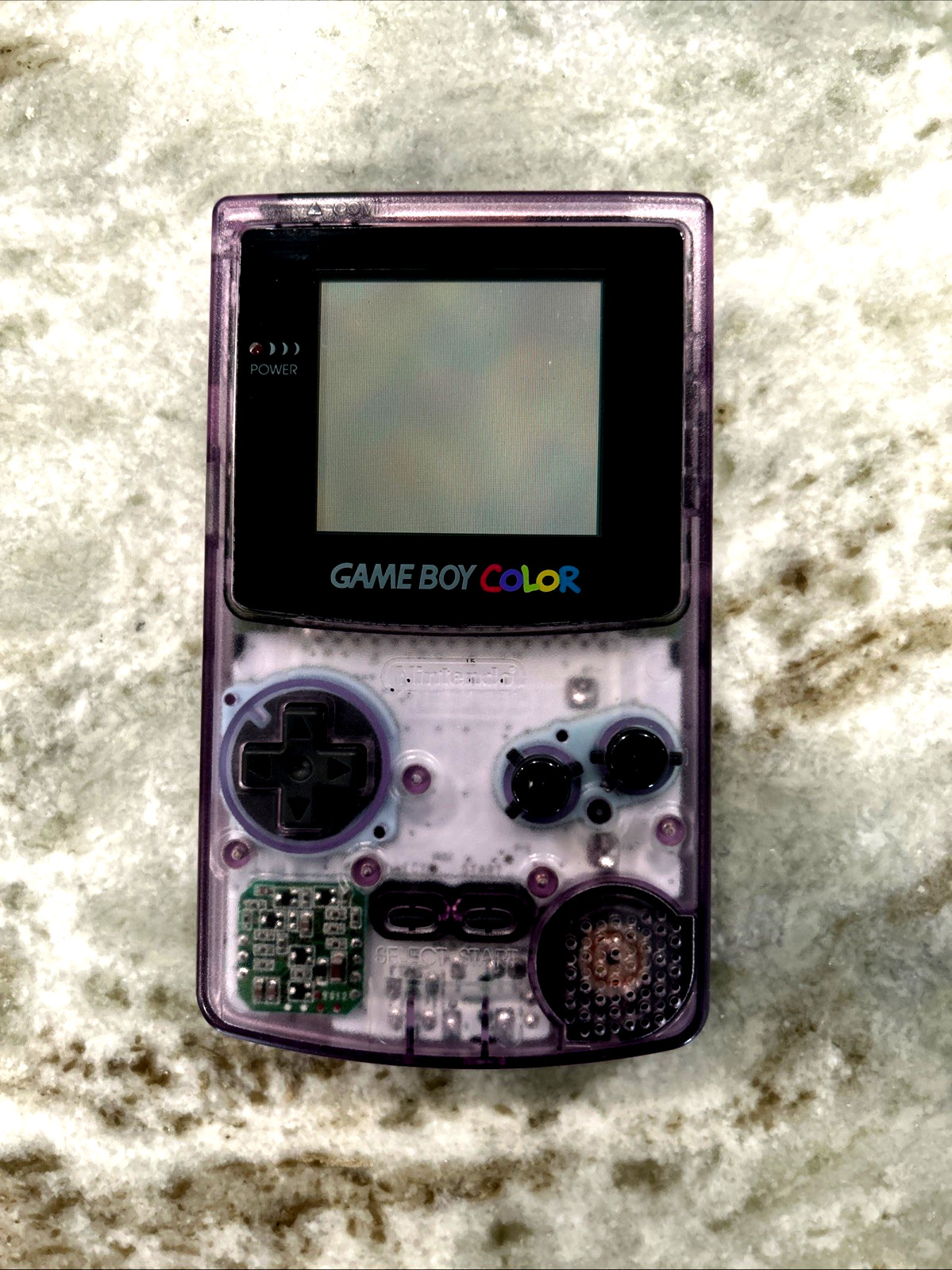 GameBoy Color Clear Atomic Purple Console Nintendo With 10 Games