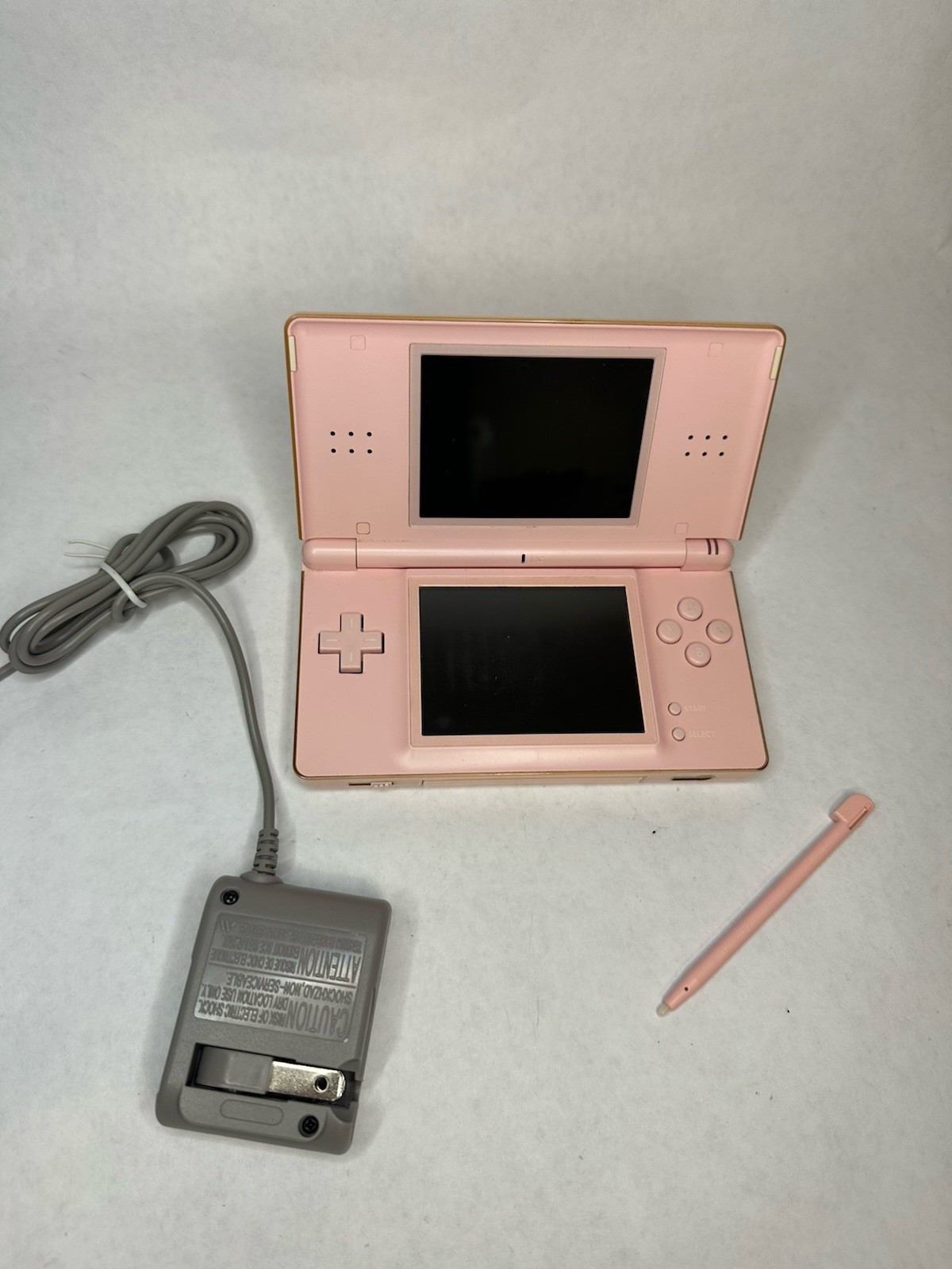 Nintendo DS Lite Pink Handheld Console USG-001 Tested Working + Charger + Stylus