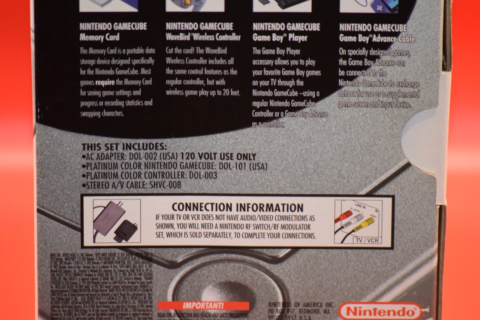 Nintendo GameCube Black Console DOL-101 Tested Working OEM Cords