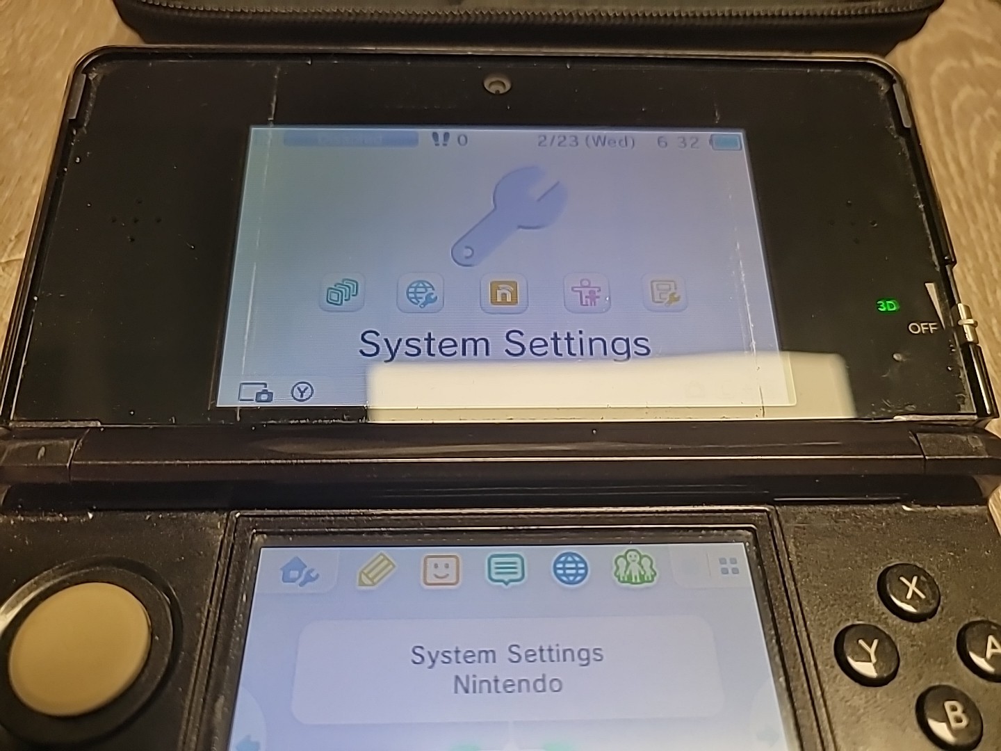 Operational check Nintendo 3DS console Cosmo Black with SD card & Case See Pics