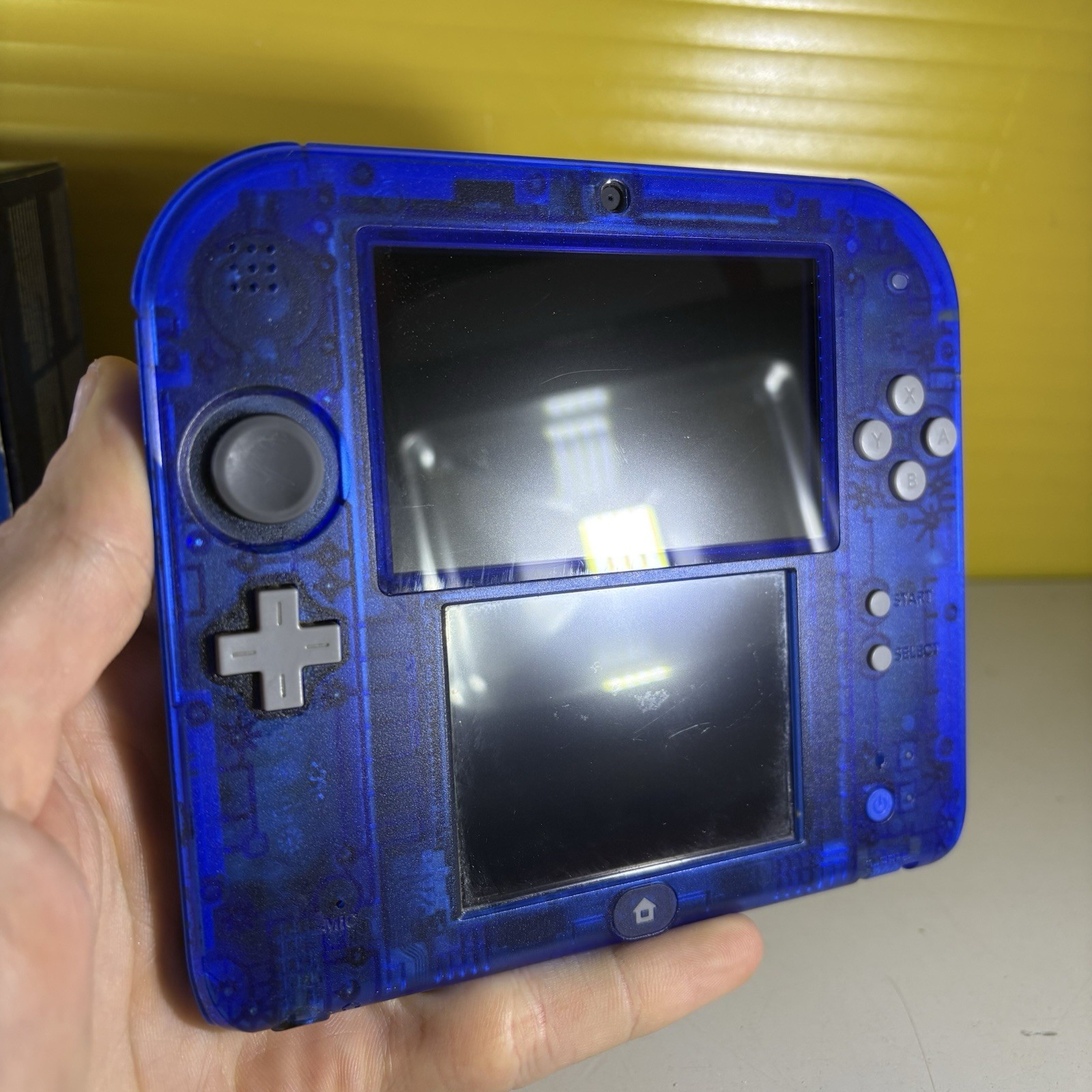 Nintendo 2DS Transparent Blue Console with Box | GREAT ORIGINAL CONDITION