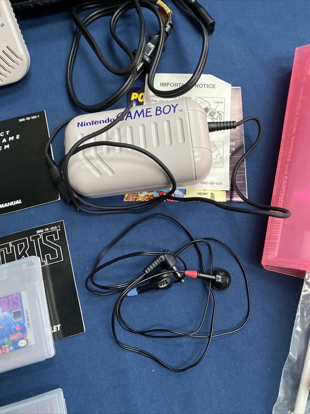 Gray 1989 Nintendo GAME BOY DMG-01 TETRIS Light Boy Cleaning Kits Case etc.