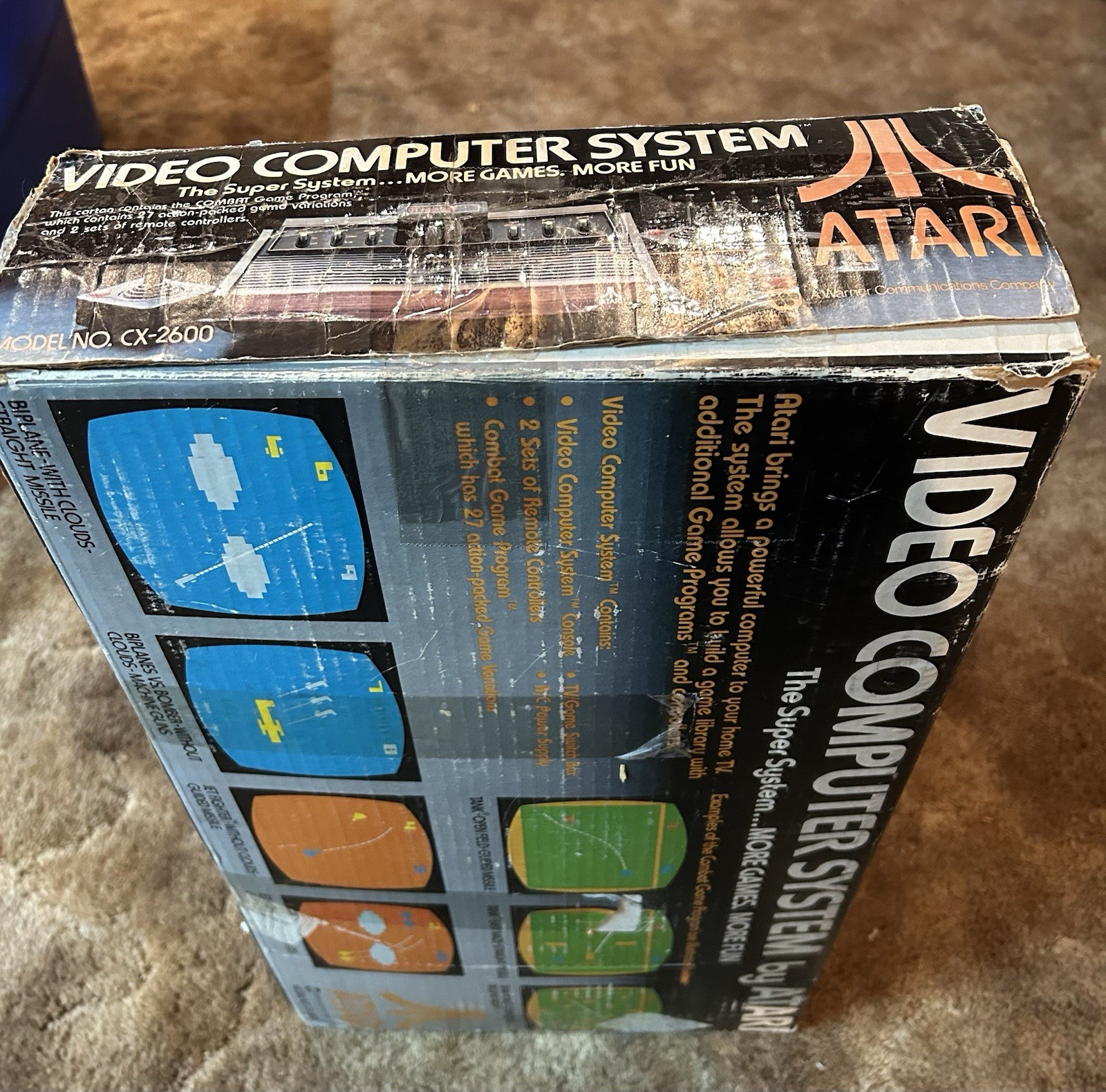 Atari 2600 CX-2600A SYSTEM CONSOLE in BOX & CONTROLLER “Untested Unit”