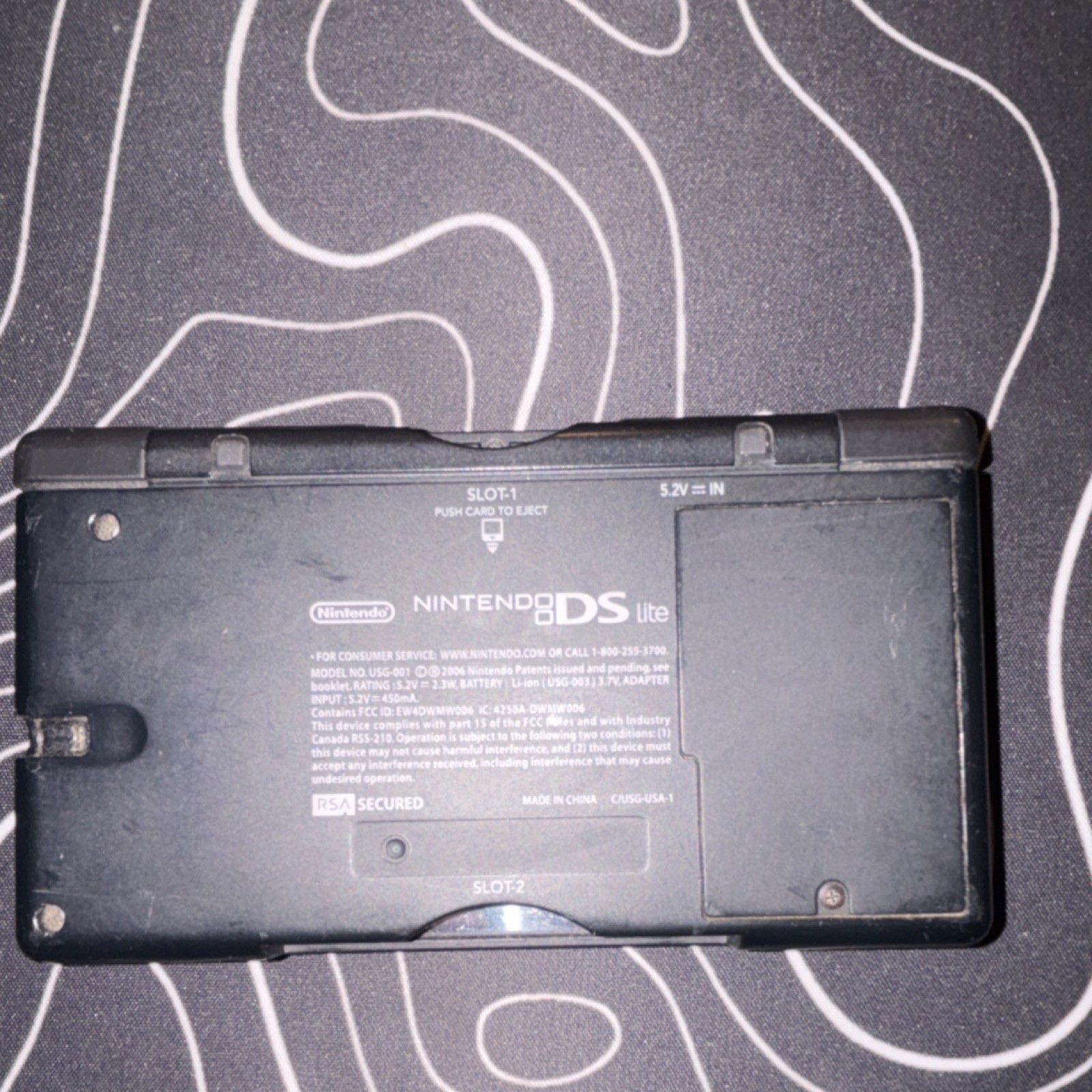Nintendo DS Lite Blue Dual Screen Handheld System Nintendo DS Headphone Jack