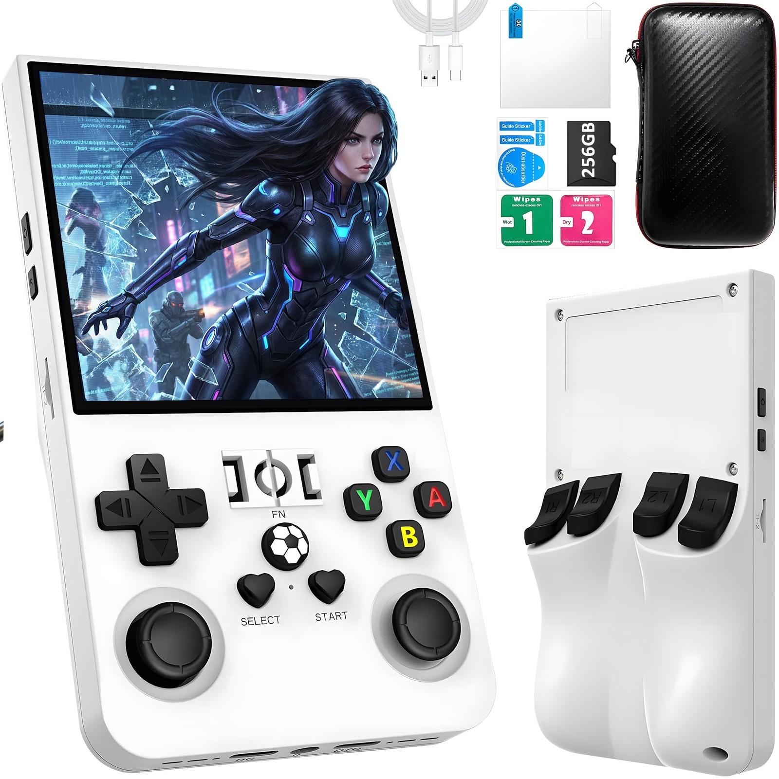 R36MAX Handheld Game Console, 40000+ Games Retro Gaming Console, 256GB TF Car…