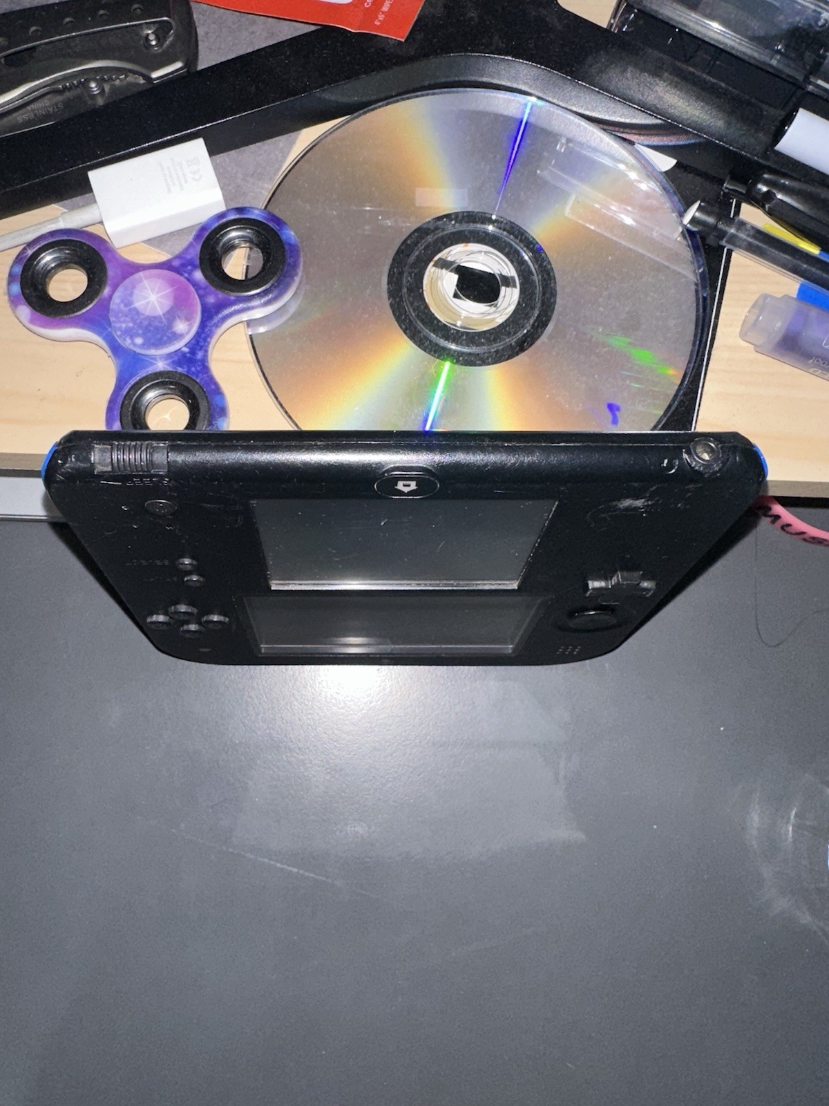 Nintendo 2DS Handheld System Black/Blue working tested no charger no stylus