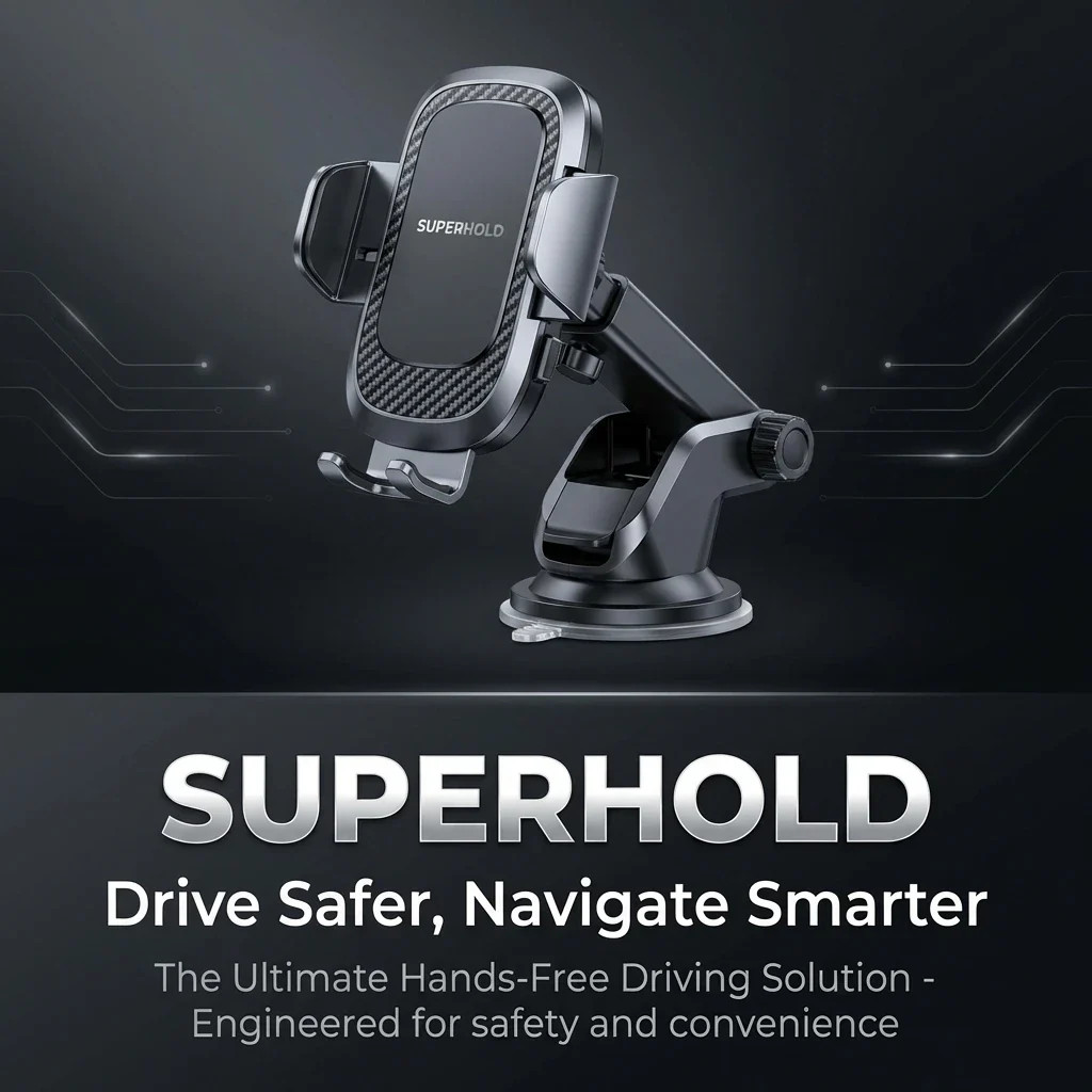 Universal Car Phone Holder Multi-Scene One-Click Lock Strong Suction 360° Rotati