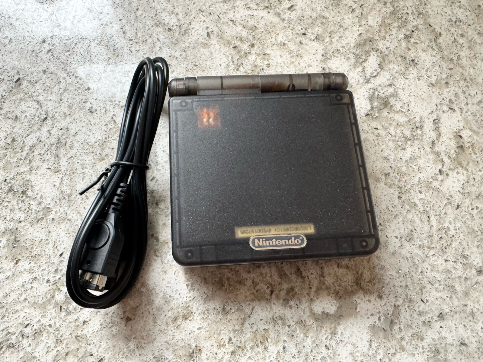 Nintendo Gameboy Advance GBA SP Handheld System Console Clear Black AGS-001