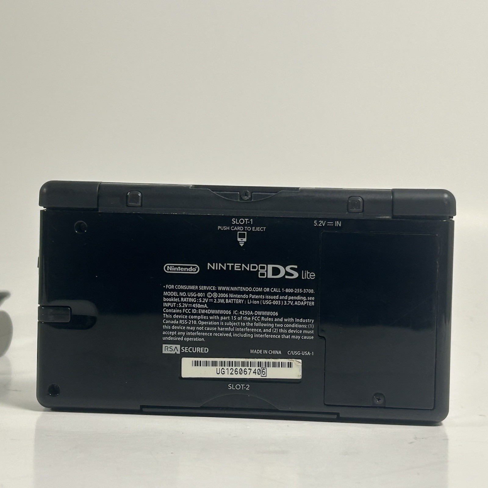 Complete Nintendo DS Lite Console Cobalt Black w/ Mario Kart DS -Excellent-