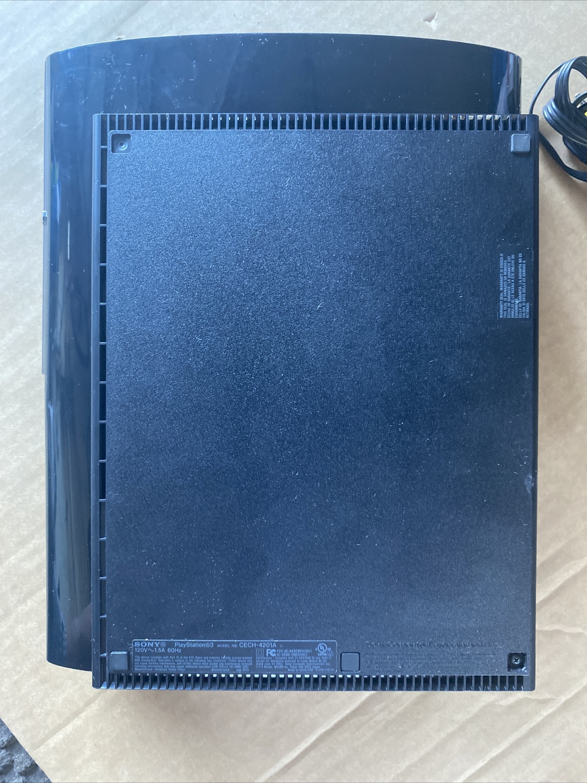 PS3 SUPER SLIM CECH 4201A 12 GB W/SILVER CONTROLLER & CORDS WORKS GREAT!!