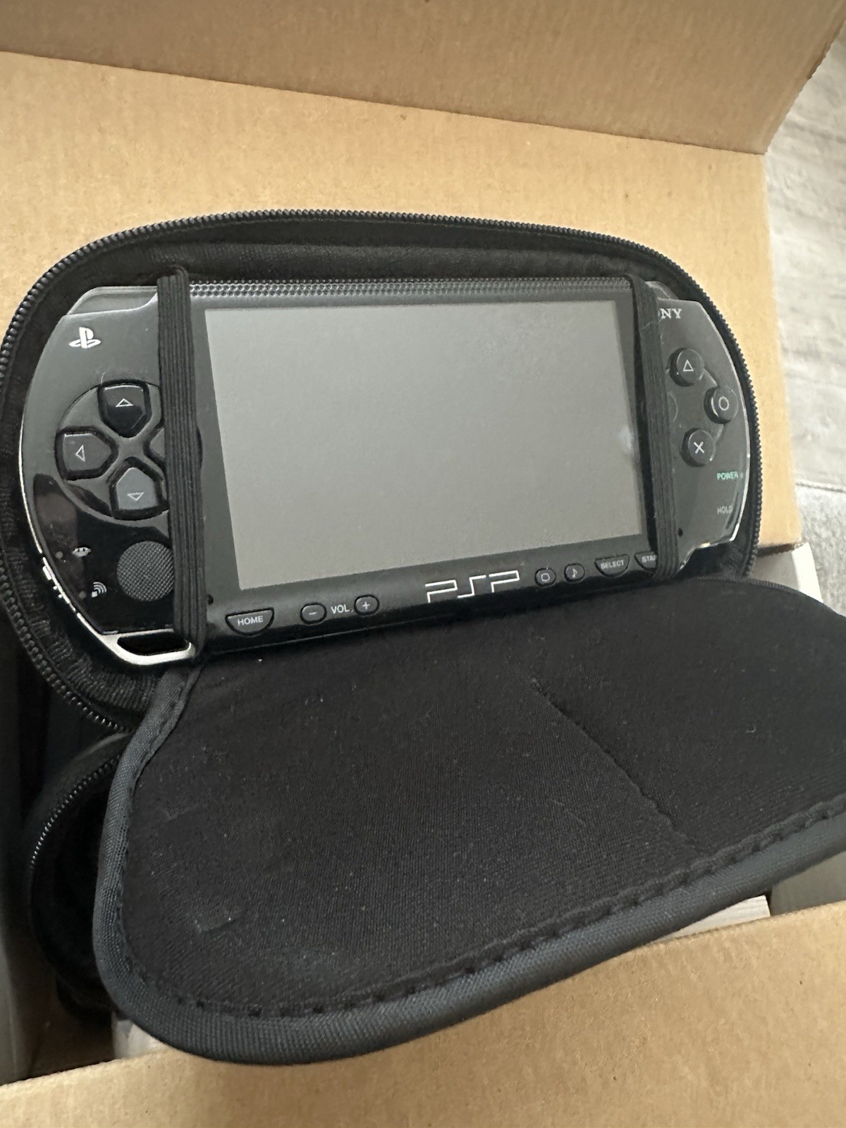 SONY PSP-1001 Black Console W/ Charger, New Battery, Memory Stick. Tested!