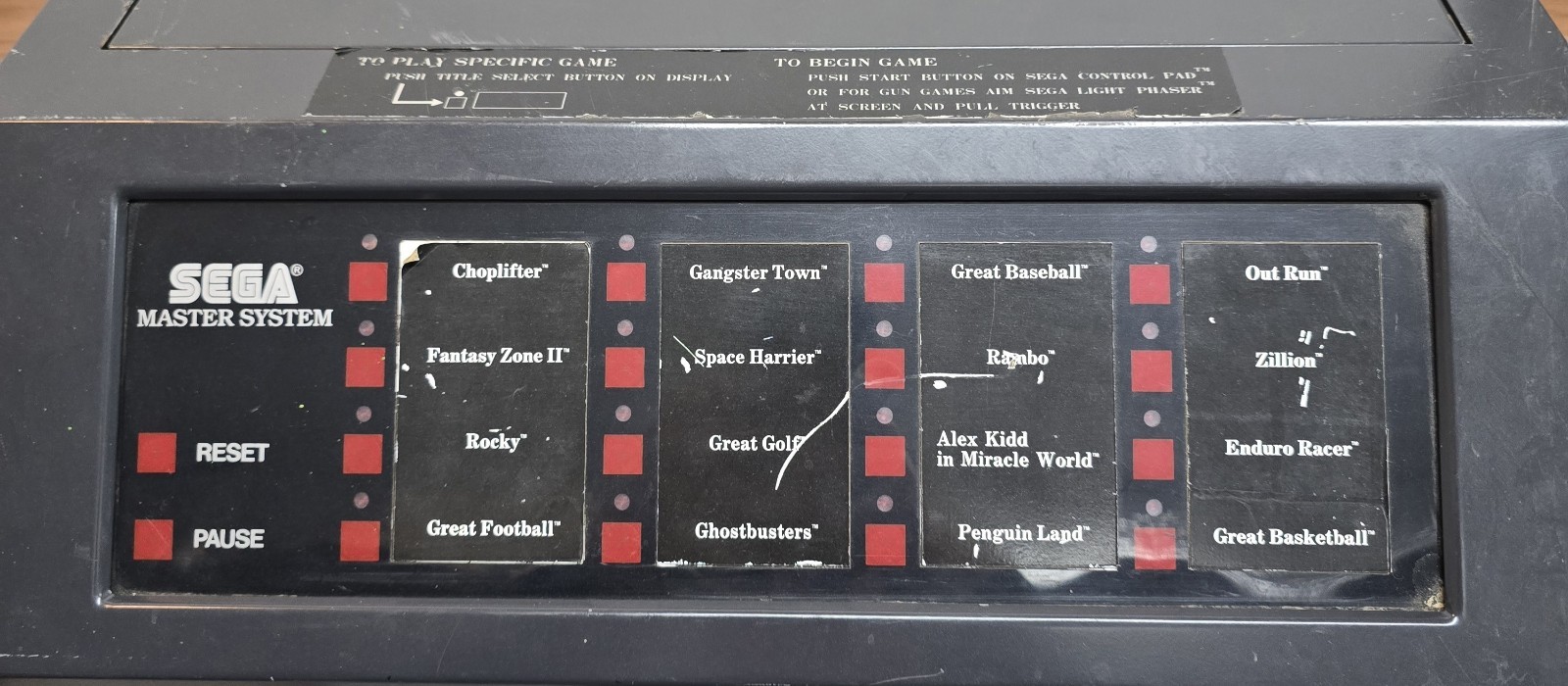 Sega Master System Kiosk Model # 3011 w/ 16 Games FOR PARTS OR REPAIR ONLY