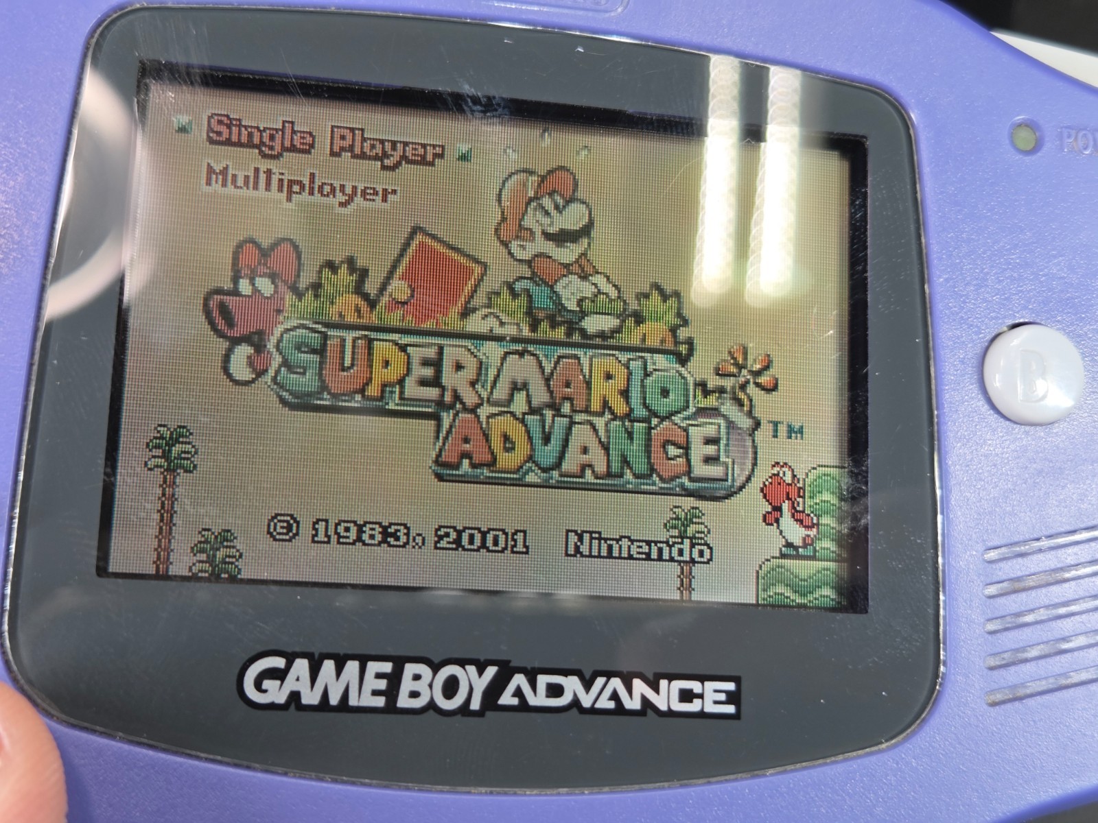 Nintendo Game Boy Advance Indigo Handheld System Console GBA AGB-001 VIDEO DEMO!
